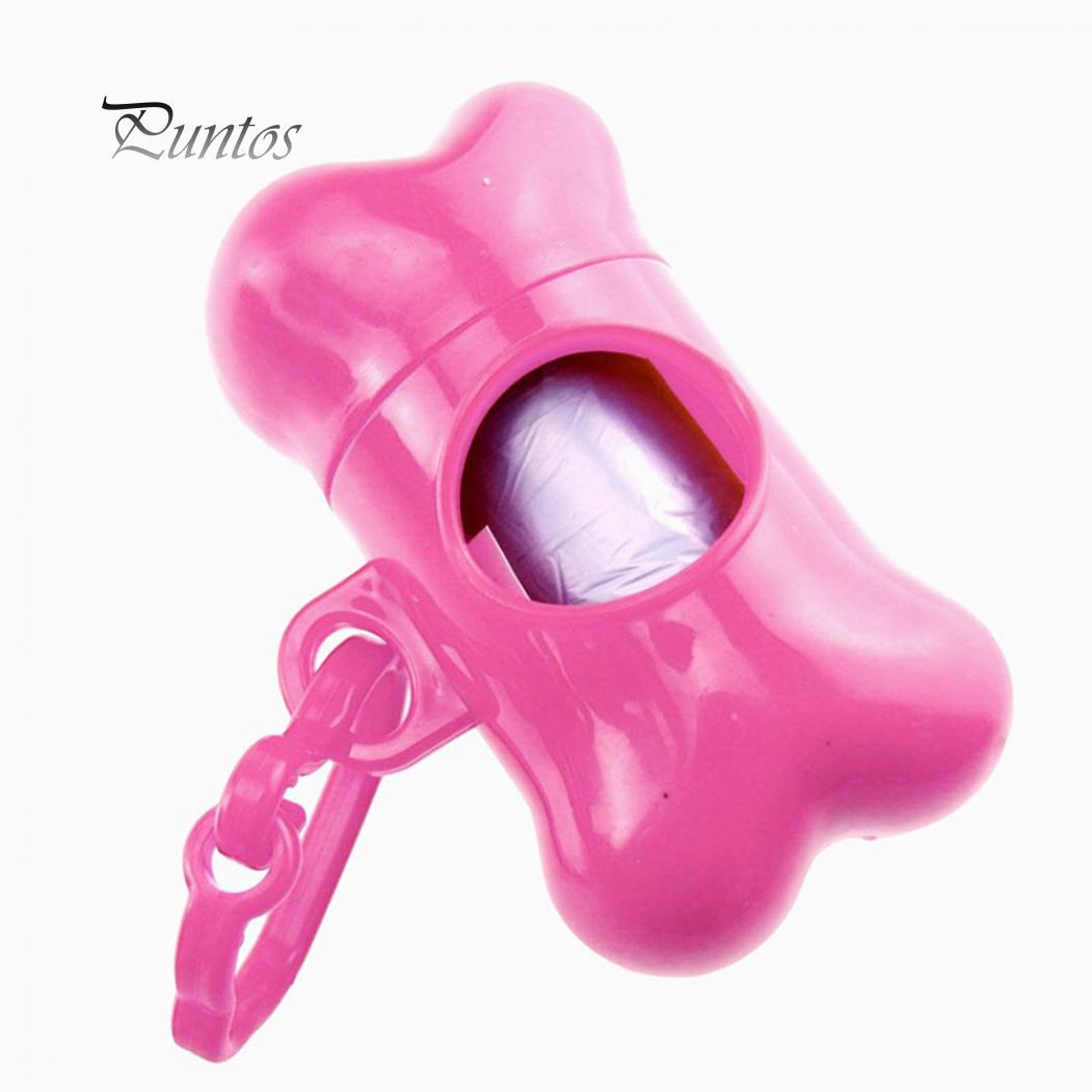 

Портативный диспенсер - бокс 8*4см держатель пакетов для мусора или корма легко крепится к поводку домашнего питомца чёрный