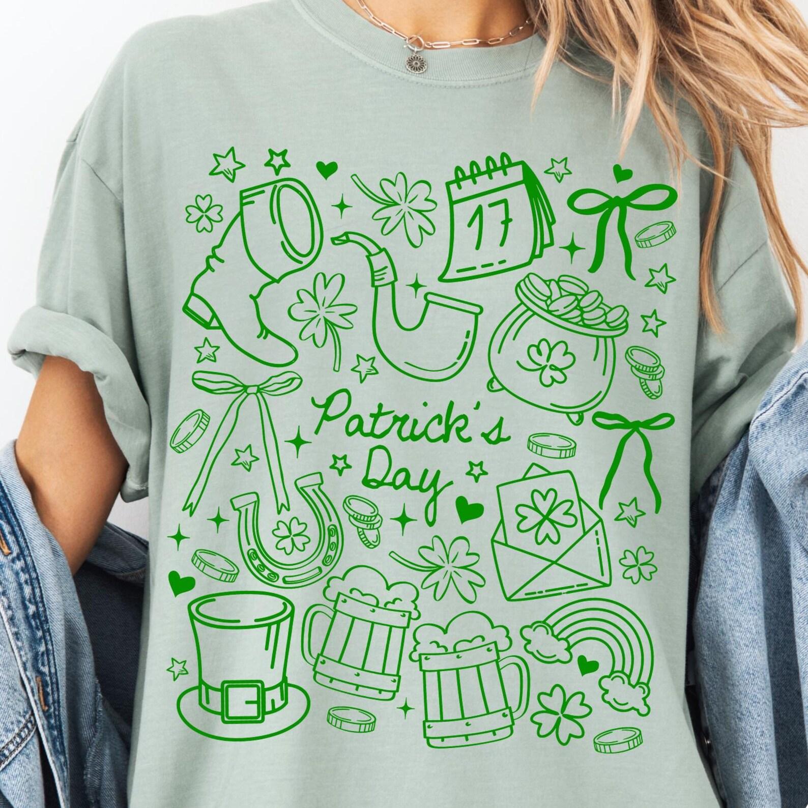 Comfort Colors® St. Patrick’s Day Shirt | Shamrock Tee | Cute St. Paddy’s Day Graphic Shirt | Lucky Clover Shirt 3XL