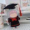 Graduation Cap Gown Set For 17cm Labubu Dolls Academic Robe Costume Bachelor Hat Collectible Doll Display Photo Props