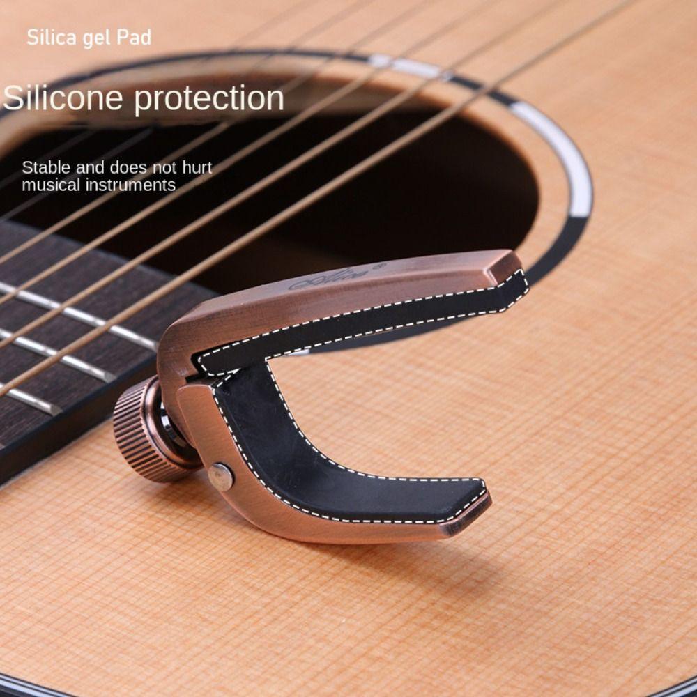 With Silicone Pad Guitar Tuning Clip Pin Puller Design Guitar Quick Change Clamp Guitar Capo Banjo