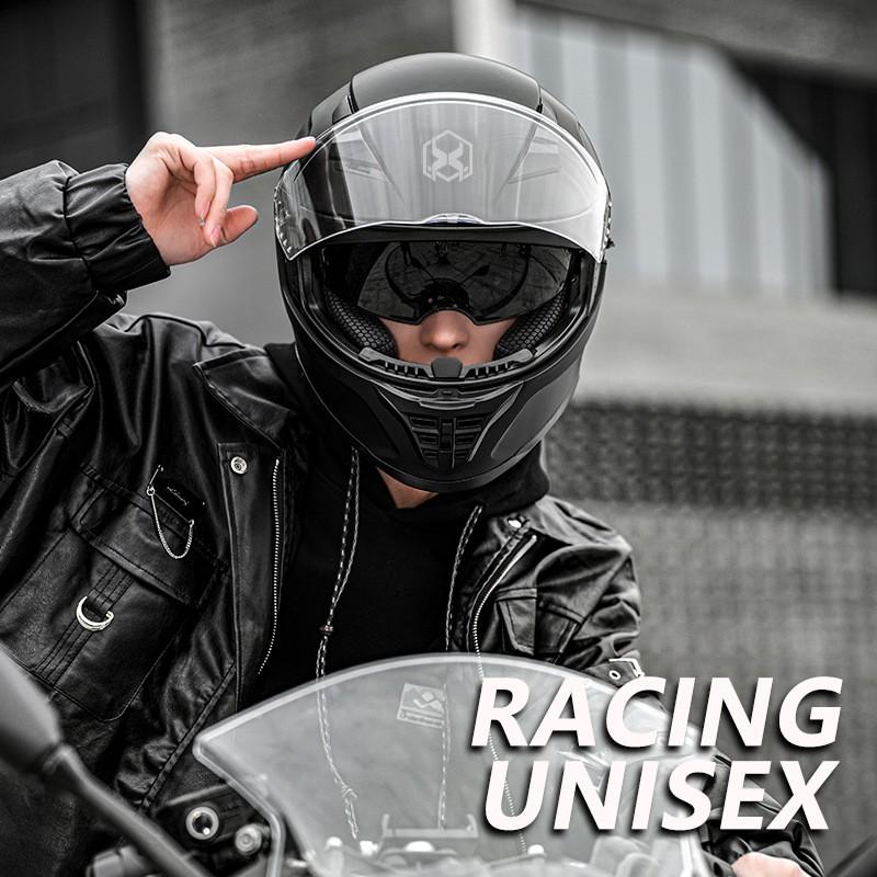 DOT 3C Certified Full Face Motorcycle Helmet Men Women ABS Shell All-Season Use Warm Lining Urban Commuting