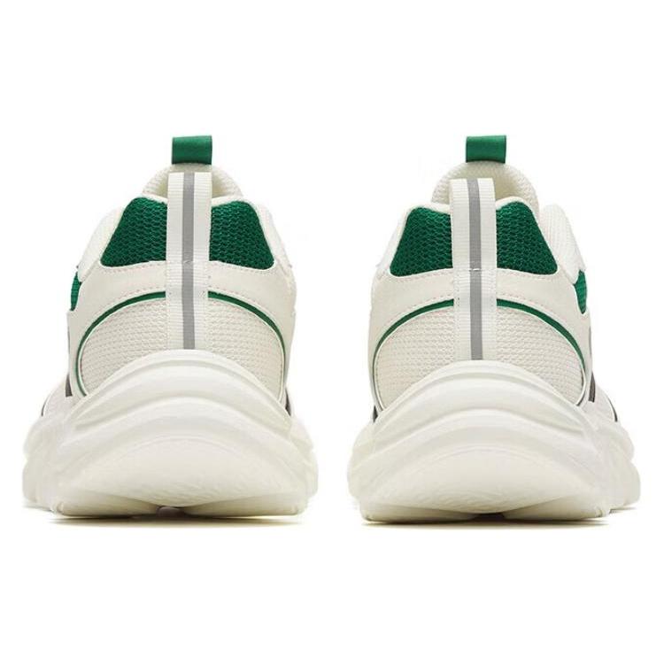 New Anta Cushioned Anti Slip Wear Resistant Breathable Lightweight Low Top Running Shoes Men's Ivory White 112245575-1