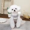 Dog Clothes Pet Clothing Corgi Pomeranian Bichon Small Dog Cat Autumn and Winter Warm 24 Large Striped Velvet Vest