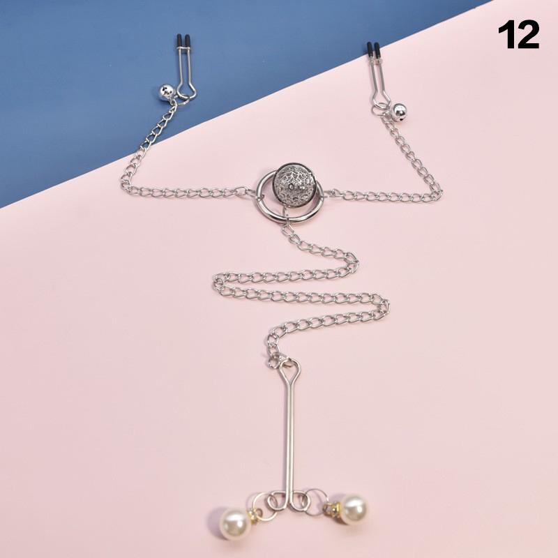 Butterfly Style For Couples Stainless Steel Metal Chain Nipple Milk Clips Breast Clip Sex Slaves Nipple Clamps Sex Toys