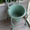 Planter Decoration Iron Plant Basket Shabby Metal Flower Holder Pot Stand for Indoor Outdoor Home Farmhouse