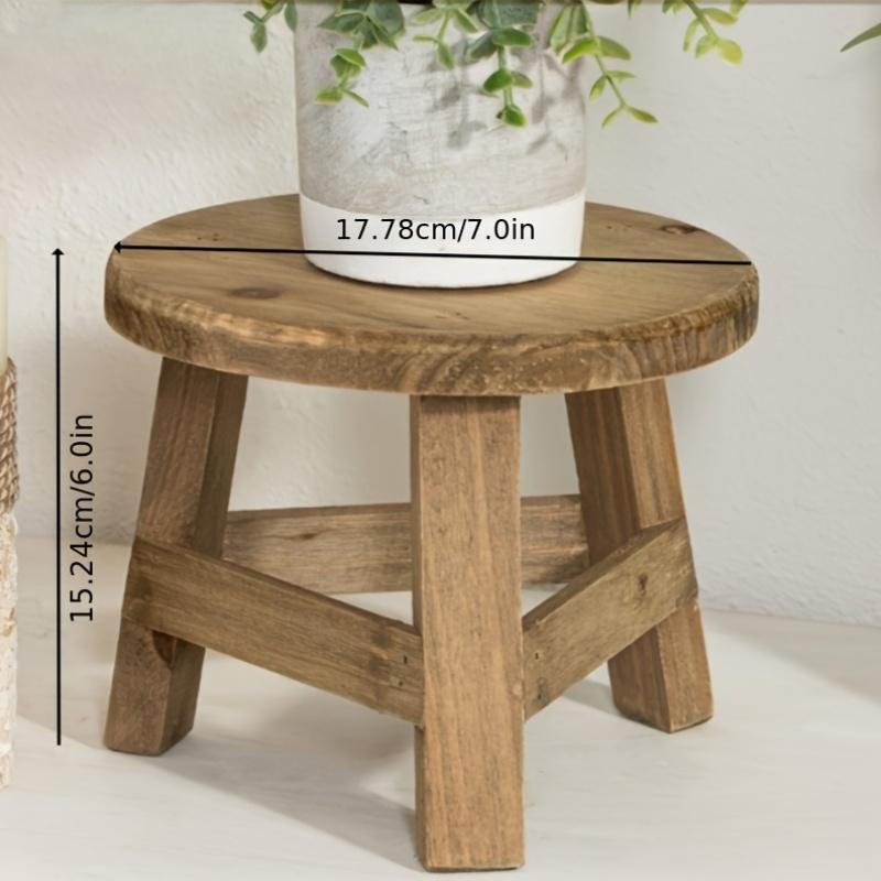 Wooden Mini Stool Display Stand, Modern Wooden Succulent Plant Stand, Suitable for Balconies, Perfect for Mother's Day Gifts