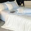 Sleepy Grace Ice Silk Embroidered Splicing Jacquard Water Washed Tencel Summer Quilt Set of Four