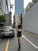 Fashionable Color Block Halterneck Slimming Retro T-Shirt Vest