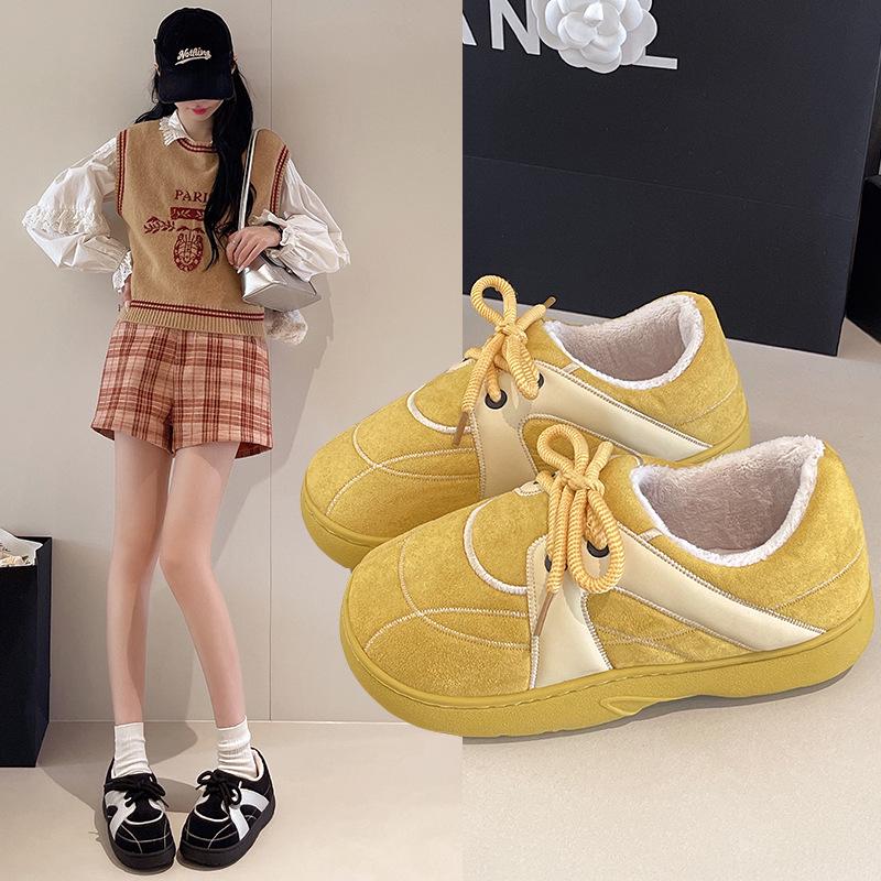 2025 Women’s Winter Plush Cotton Slippers: Super Soft, Thick Sole, Comfortable, Heel-Covered for Outdoor Fashion