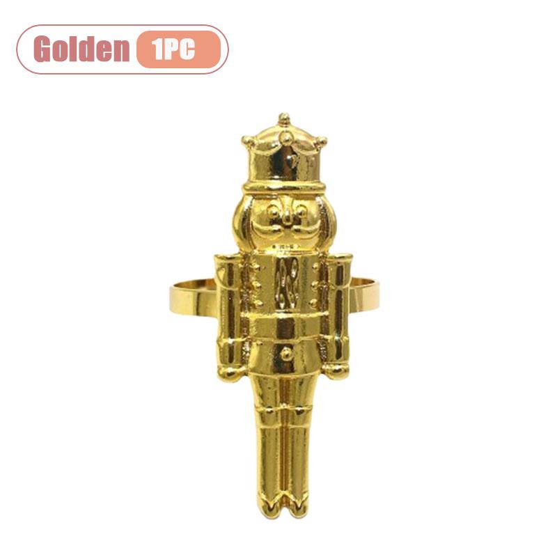 

Christmas Nutcracker Napkin Ring Creative Soldier Guard Napkin Holder for Holiday Table Decoration Party New Year Dining Decor