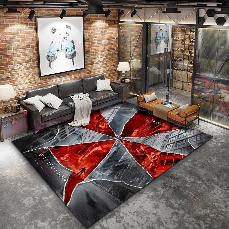 Resident Evil Carpet Rug for Living Room Bedroom Home Sofa Decoration,Kids play Nonslip Floor Mat