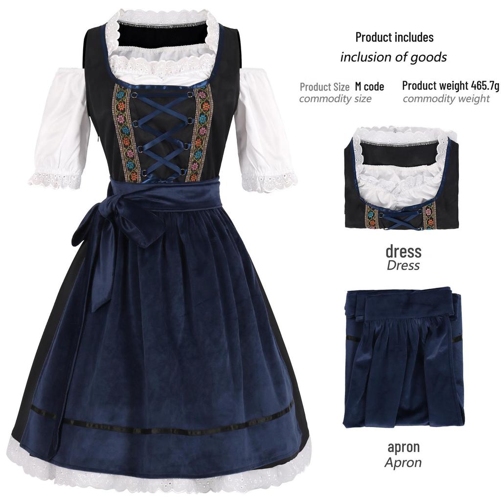 Bavarian Oktoberfest Women's Costume Set - Halloween Carnival Outfit