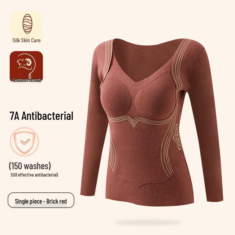 Женский бесшовный термобельевой топ с грудной подушкой L-XXL