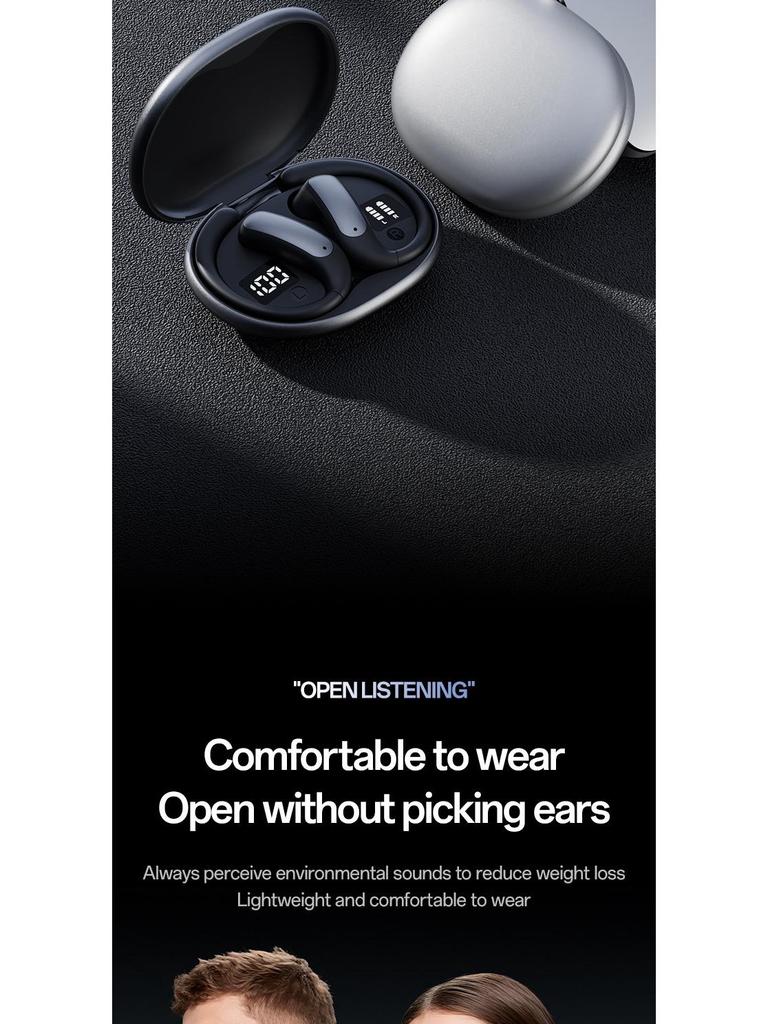 Hot-Selling Dual Display Wireless Bluetooth Earphones with Long Battery & Hanging Ear Design