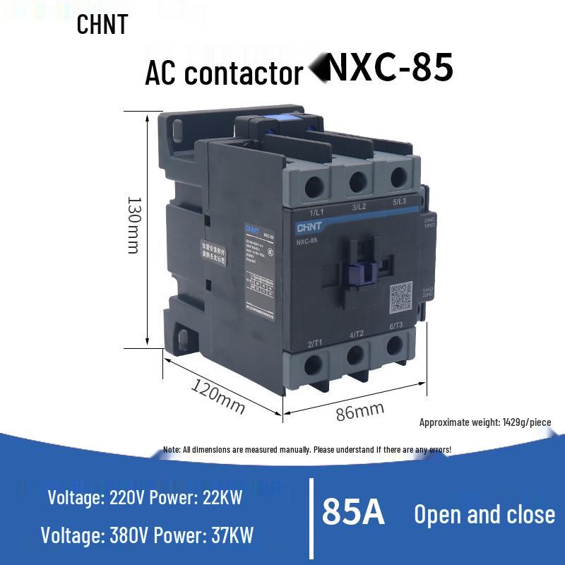Chint AC Contactor CJX2 Series 65A, 220V/380V, 09-40A Range