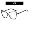 Butterfly X Metal Vintage Big Sunglasses Women Luxury Brand Designer Sun Glasses Popular Outdoor Travel Oversized Eyeglasses UV