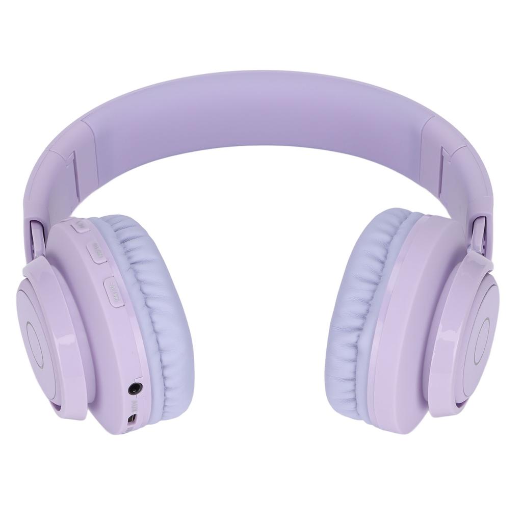 Kids Bluetooth Headphones Foldable Ajustable RGB Colorful Light Headset with Mic for Children Study BT06C