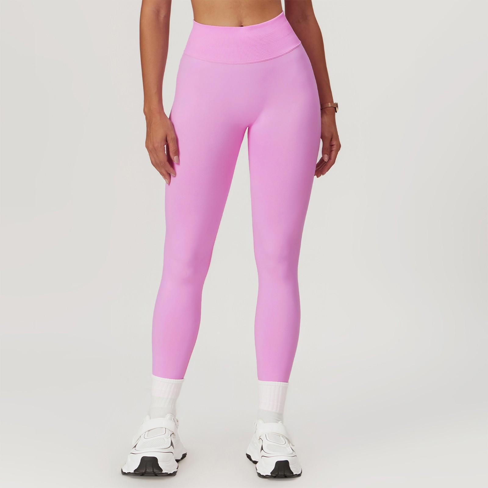 

Жіночі безшовні штани для йоги персикового кольору, які підтягують живіт, верхній одяг, спортивні штани для фітнесу, що швидко висихають. XL