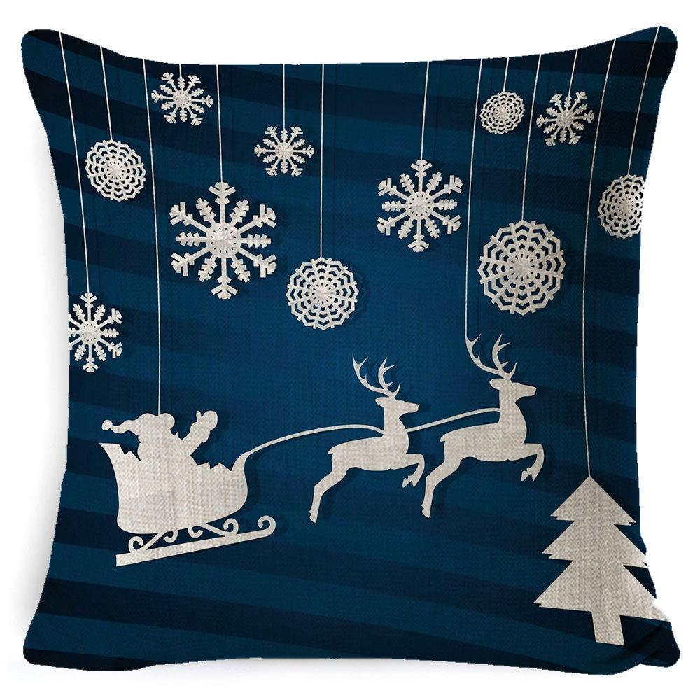 Christmas Pillow Case Christmas Light Luxury High-end Pillow Family Bed Pillow Case Home Cushion Bed Pillow