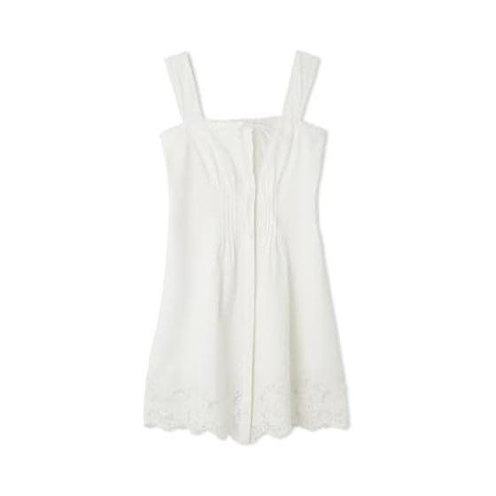 SNIDEL Lace Trim Cotton Mini Dress SWFO252166 Women s