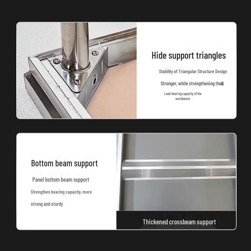Jingmingda 2-Tier Stainless Steel Workbench