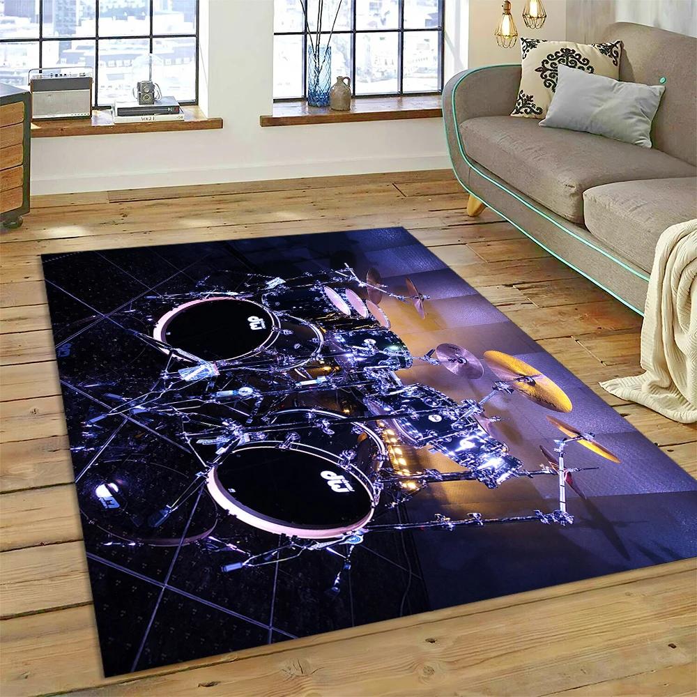 Bicí souprava Hudební nástroje Bicí souprava Koberec Kobereček pro Domov Obývací pokoj Ložnice Pohovka Rohožka Dekor, Dětský koberec Protiskluzová podložka na podlahu