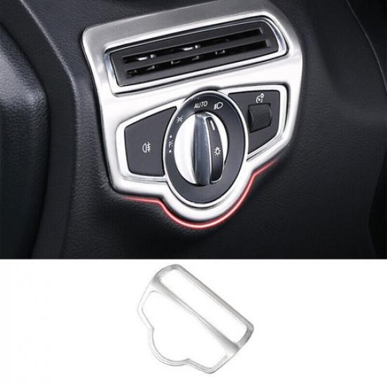 For Mercedes-Benz GLC 2016- Steel Silver Function Control Button Frame Trim