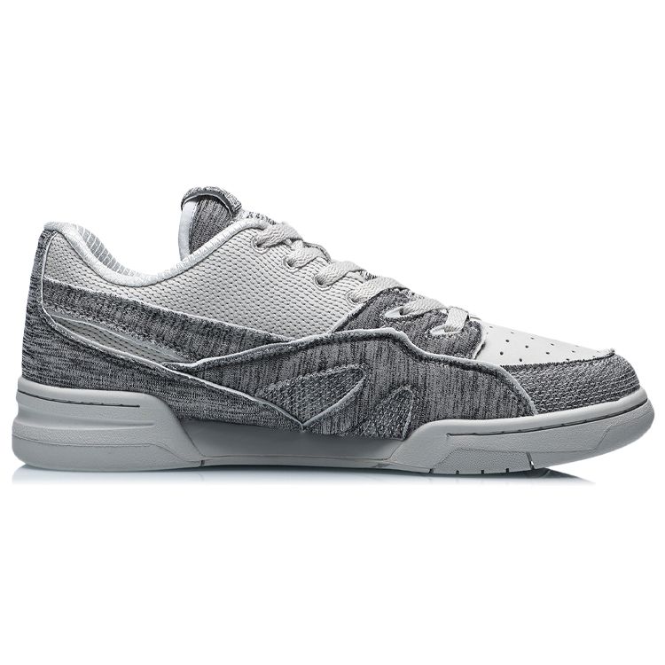Li Ning 937 Deluxe Low Canvas Shock Absorbing Non-Slip Durable Lightweight Low-Top Retro Basketball Shoes Men Sneaker Brick-Gray AGBR049-5