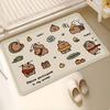Interesting Capybara Bathroom Mat INS Style Soft Bedroom Floor House Laundry Room Mat Anti-skid Welcome Doormat
