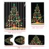 Christmas Bathroom Shower Curtain Bath Towel Floor Mat Five-Piece Set Bathroom Toilet Carpet Shower Foot Mat