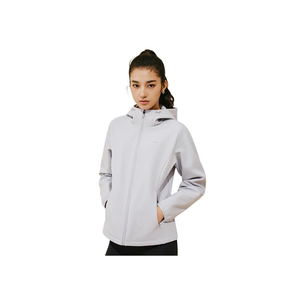 Anta Training Series Hooded Casual Zipper Sports Simple Fleece Solid Color Comfortable Versatile Jacket Women Jackets 962547601-2
