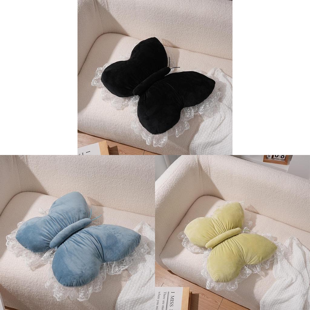 Elegant Butterfly Lumbar Pillow With Plush Cover For Bedroom And Living Room Decor
