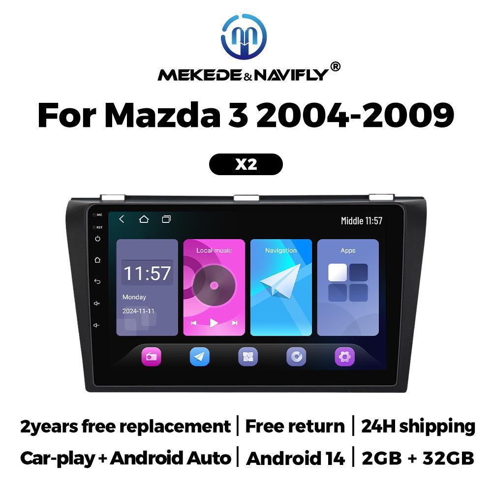 Mazda 3 (2004-2009) Android GPS Navigator with MP5, Bluetooth, and Carplay