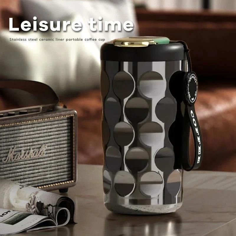 14oz/410ml Smart Thermos Bottle LED Temperature Display Coffee Cup 316 Stainless Steel Mug Portable Vacuum Flasks Thermoses