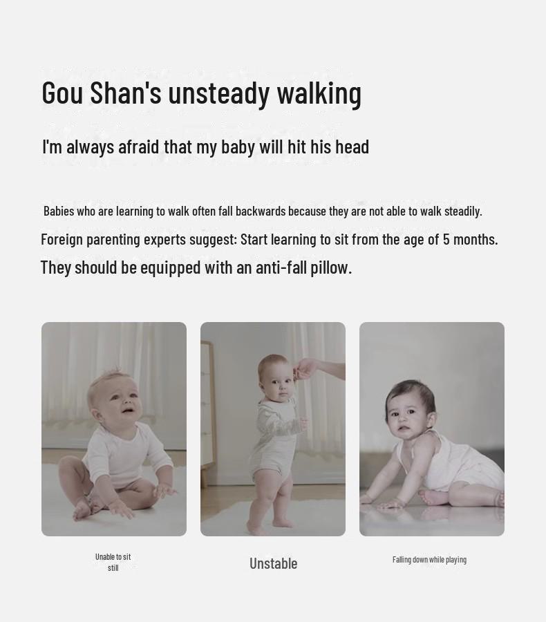 3D Baby Head Protection Pillow - Breathable, Anti-Collision & Fall-Safe for Infants and Toddlers Learning To Walk