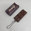 Creative 3D Ornament Simulation Keychain, Simulated Meiji Chocolate Fidget Toy, Stress Relief Funny Key Bag Pendant Child Gift