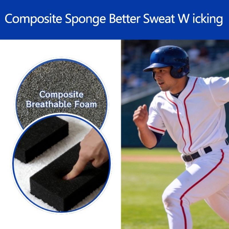 Protective Foam Inner Padding For Baseball Helmets Sweat Resistant Design Improves Airflows And Reduces Heat Buildup