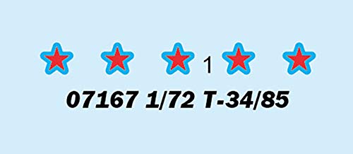 Trumpeter 1/72 Scale Soviet T-34/85 Plastic Model Kit 07167 Gray TRU07167
