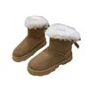 Plus Size Snow Boots Women's 2025 Winter New Casual Fur Warm Wear Platform Cotton Boots