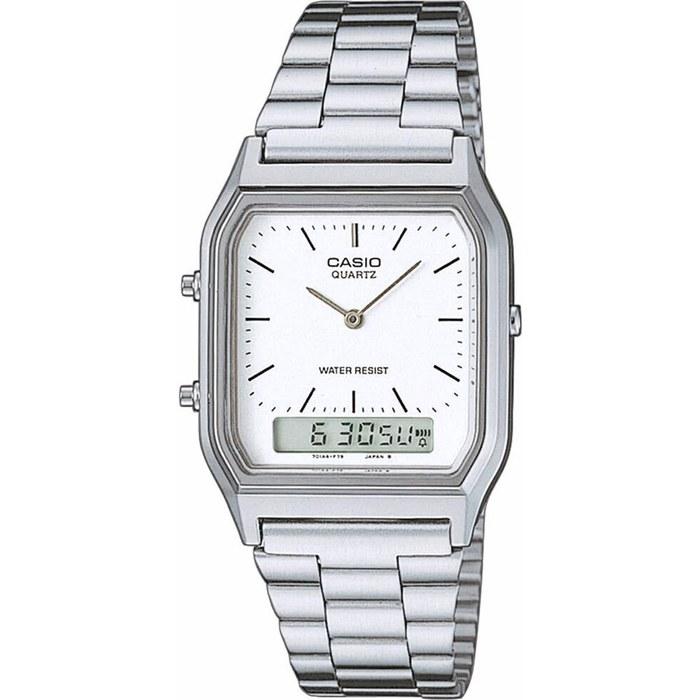 Casio AQ-230A-7DMQ Watch, Analog-Digital, Quartz, Vintage Series, White