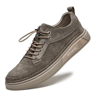 Echtes Leder Herren Casual Sneakers Plateauschuhe für Männer Weiche Sohle Tenis Schuhe Männliche Flache Slip-on Einfarbige Freizeitschuhe