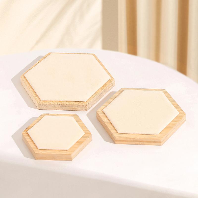 

3 шт. бамбуковый поднос для украшений, подставка для ожерелий, браслетов, колец, сережек, органайзер, держатель для украшений, витрина бежевый