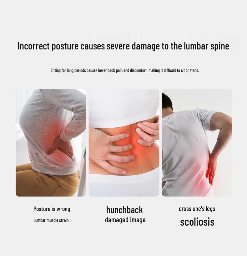 Ergonomikus deréktámasz párna irodaszékhez