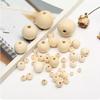 Hemu Natural Unfinished Wood Beads 4-50mm: DIY Round Beads for Bracelets