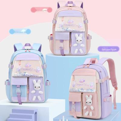 "Mochila impermeável de grande capacidade e estilo para alunos do ensino fundamental e médio - Design leve e confortável para meninas"