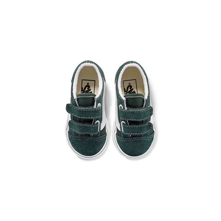 Vans Old Skool V Low Top Skate Shoes Baby Sneakers Dark-Green VN000D3YQSU