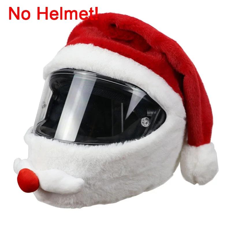 Motorcycle Helmet Cartoons Plush Helmet Protective Cover Helmet Full Face Covers for Outdoor Fun Christmas Personalized Helmets
