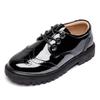 Scarpe nere in pelle da ragazzo - Suola morbida, Stile britannico, Antiscivolo, Perfette per la primavera e l'autunno