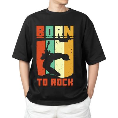 Nascido para Rockar Camiseta Masculina Feminina Tops Camisetas – Camiseta Gráfica Arrojada para Amantes da Música | Presente de Natal Legal
