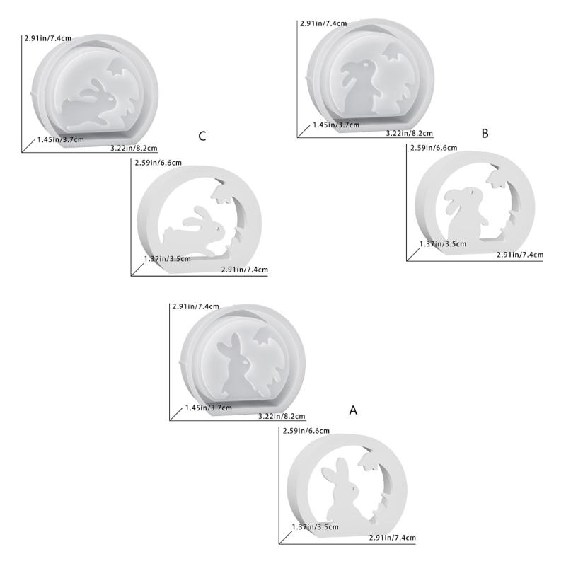 Premium DIY Mold for Making Hollow Easter Rabbit Candle Holders Silicone Casting Moulds Festive Craft Decorations
